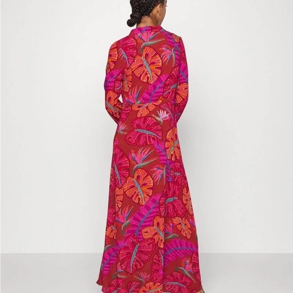 FARM Rio New Red Delicate Leaves Maxi Dress - Picture 4 of 9